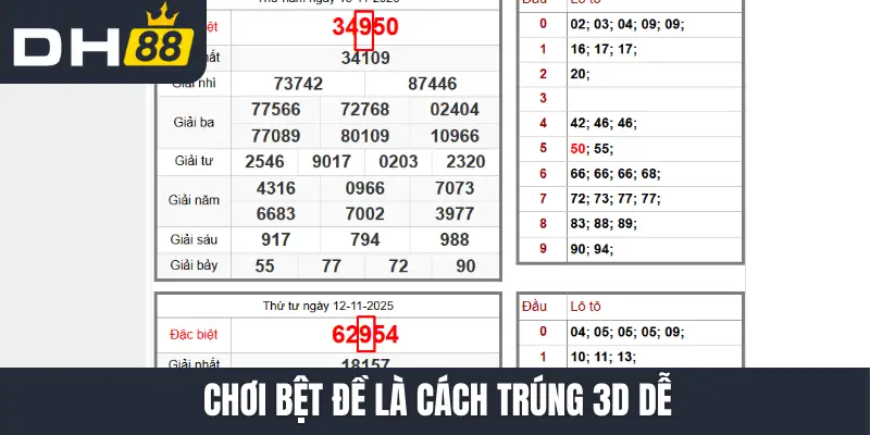 Chơi bệt đề là cách trúng 3D dễ