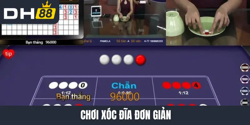 Chơi xóc đĩa đơn giản